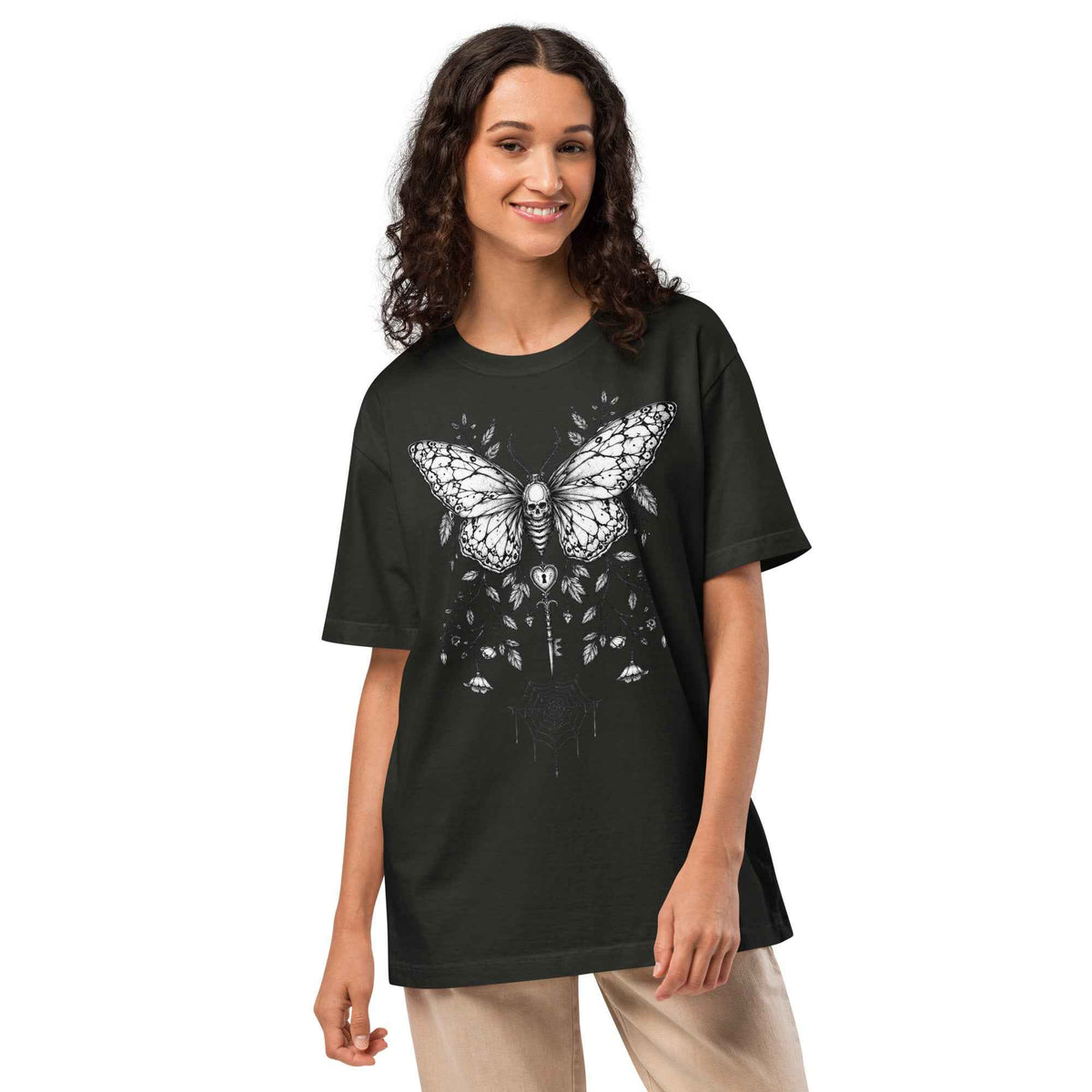 T-shirt oversize | Papillon et clé | Kayeri
