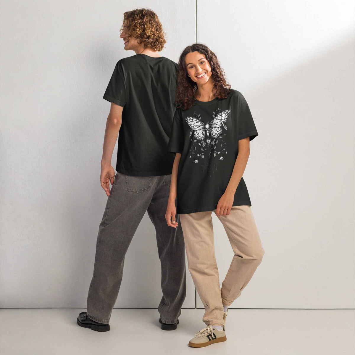 T-shirt oversize | Papillon et clé | Kayeri